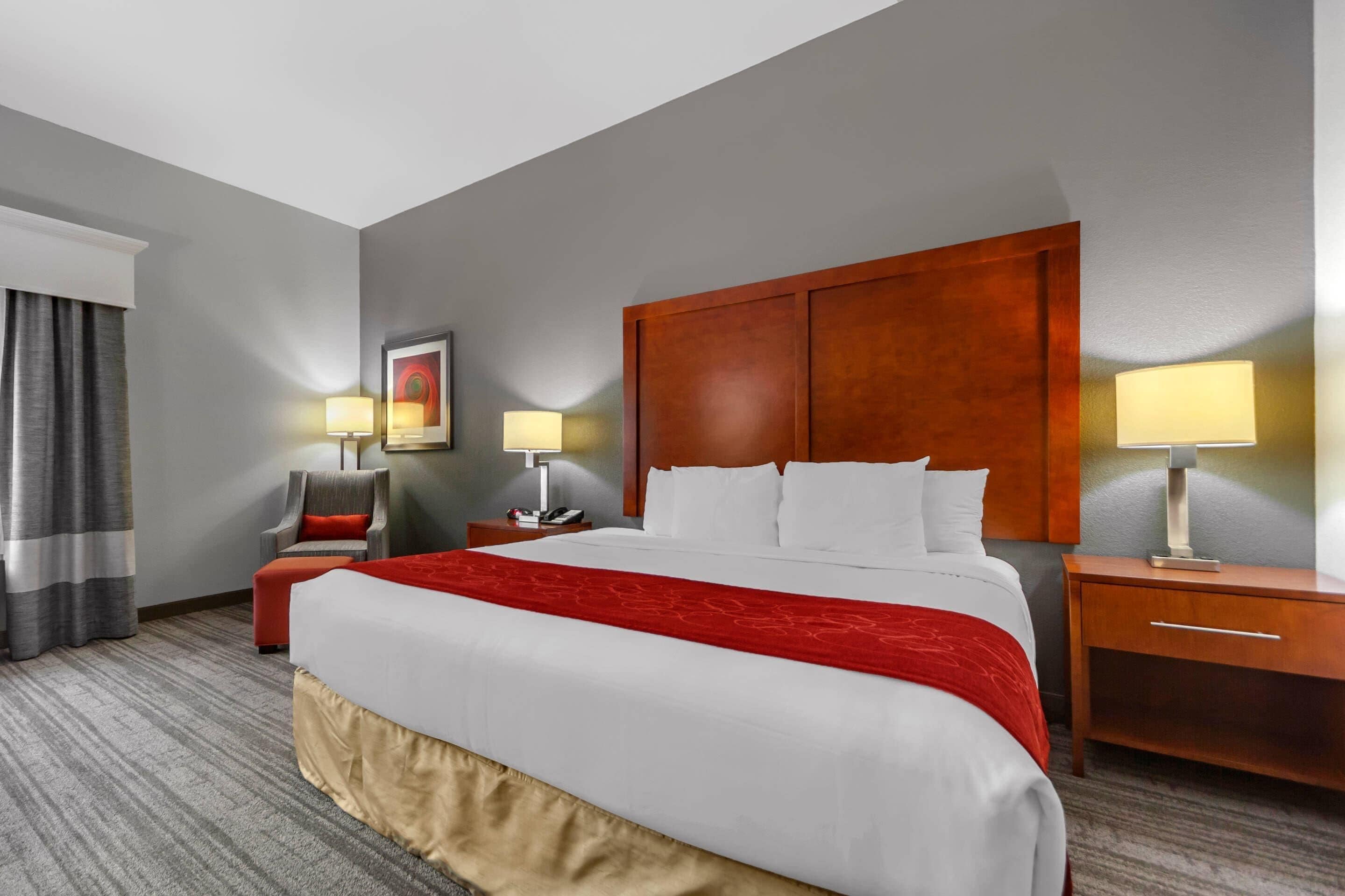 Ropa de cama de alta calidad, escritorio y cortinas blackout 