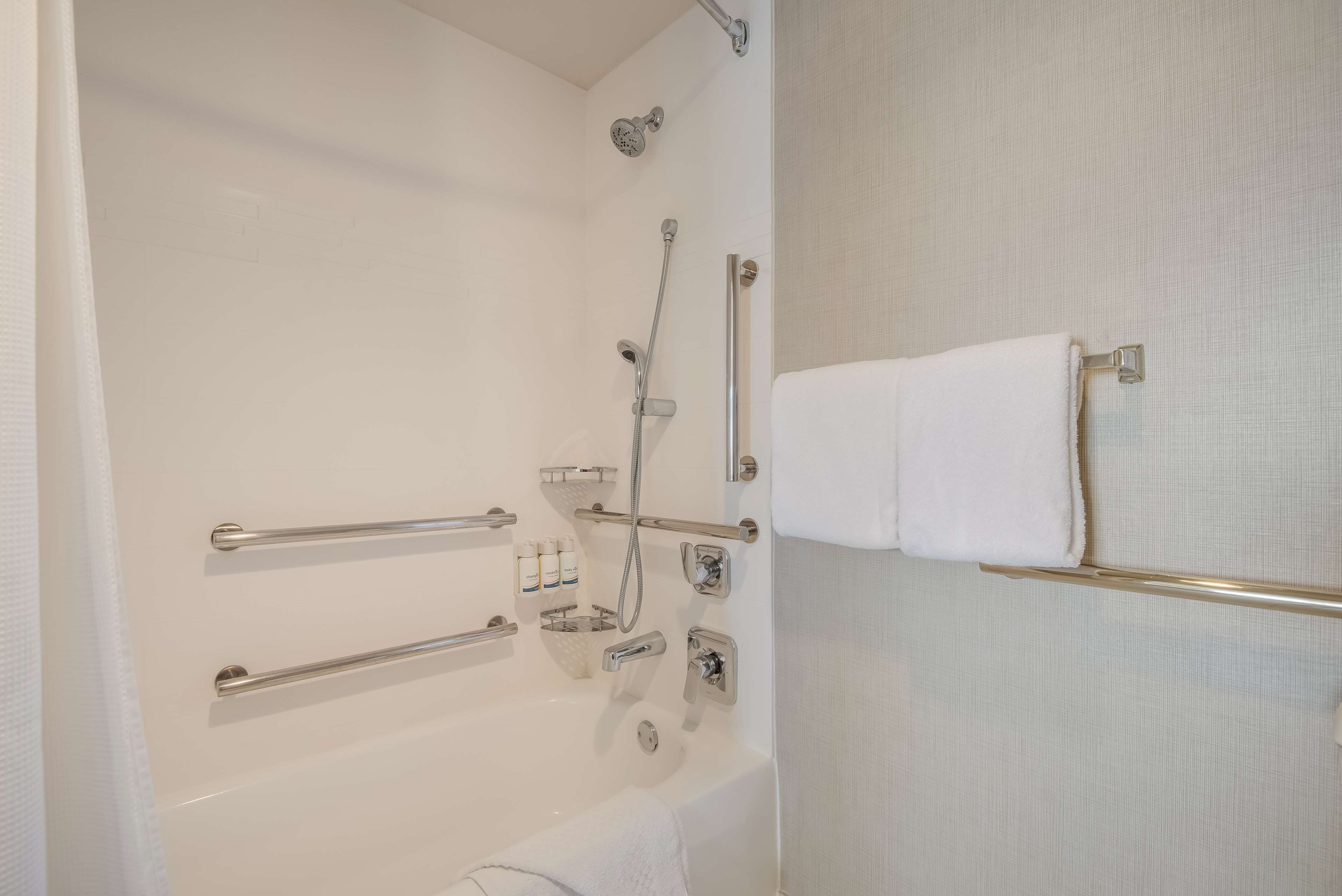 Free toiletries, hair dryer, towels, soap