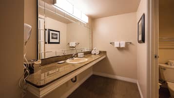 Free toiletries, hair dryer, towels