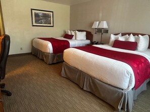 Deluxe Room, 2 Queen Beds, Non Smoking | Premium bedding, desk, iron/ironing board, free WiFi