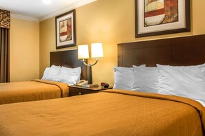 Standard Room, 2 Double Beds | Iron/ironing board, free WiFi, bed sheets, alarm clocks