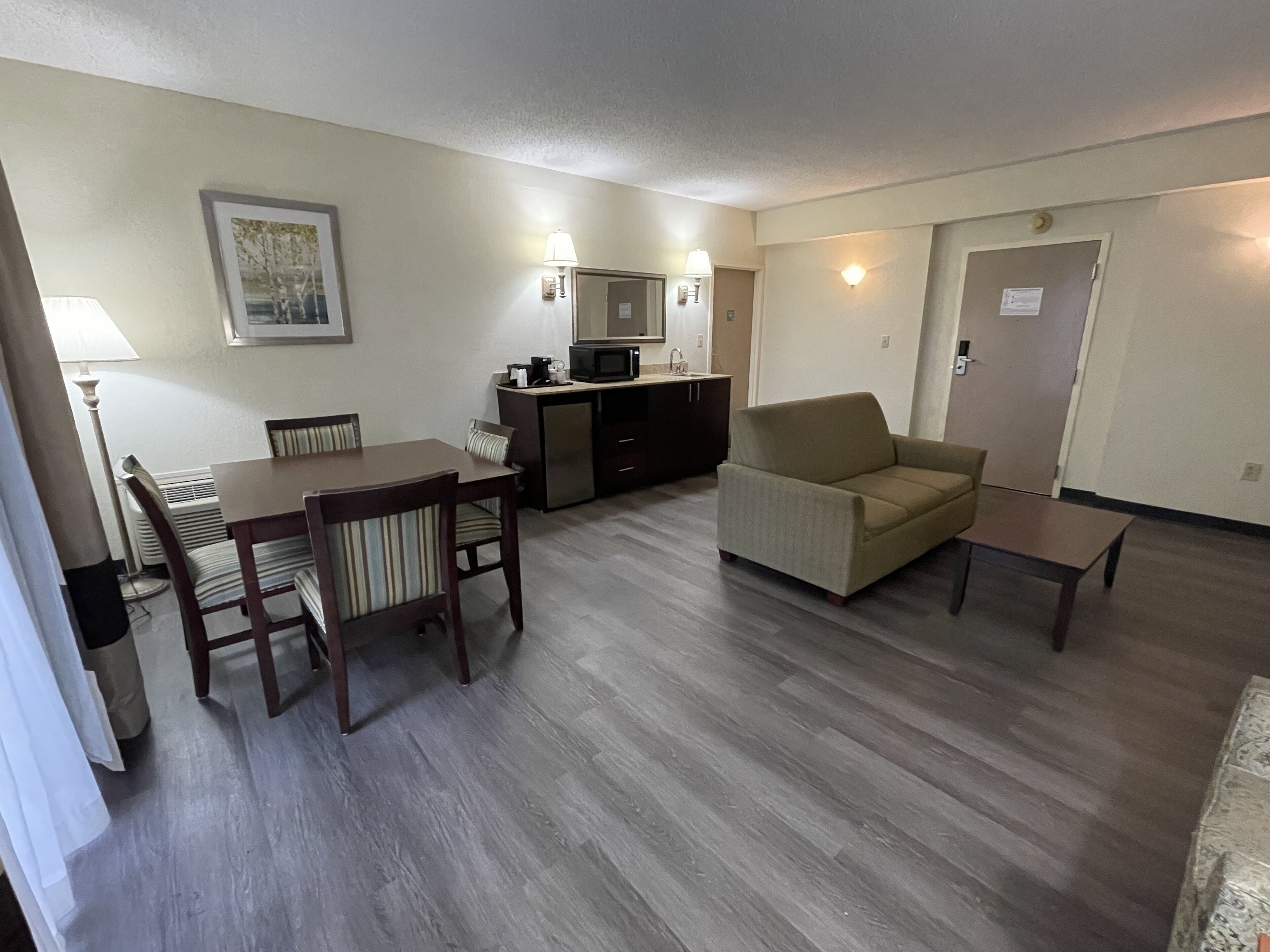 suite, multiple beds, non smoking (upgrade) | living area | 40-inch flat-screen tv with cable channels, tv