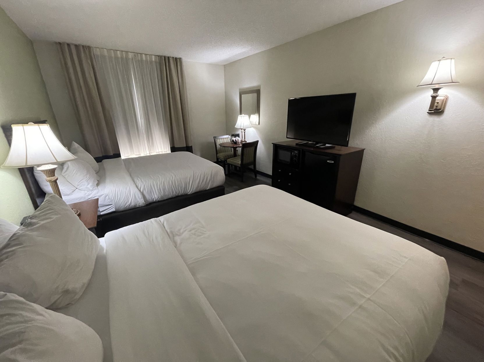 Blackout drapes, iron/ironing board, free WiFi, bed sheets