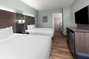 Room, 2 Double Beds, Non Smoking | Desk, iron/ironing board, free WiFi