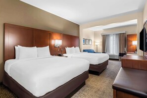 Room, Multiple Beds, Non Smoking | Desk, laptop workspace, blackout curtains, iron/ironing board