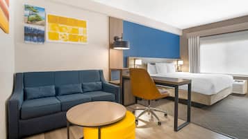 Suite, 1 King Bed with Sofa bed, Non Smoking | Premium bedding, desk, laptop workspace, blackout drapes