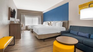 Suite, 2 queensize-senger, tilgjengelighetstilpasset, ikke-røyk (Upgrade) | Sengetøy av topp kvalitet, skrivebord og skrivebord for bærbar PC