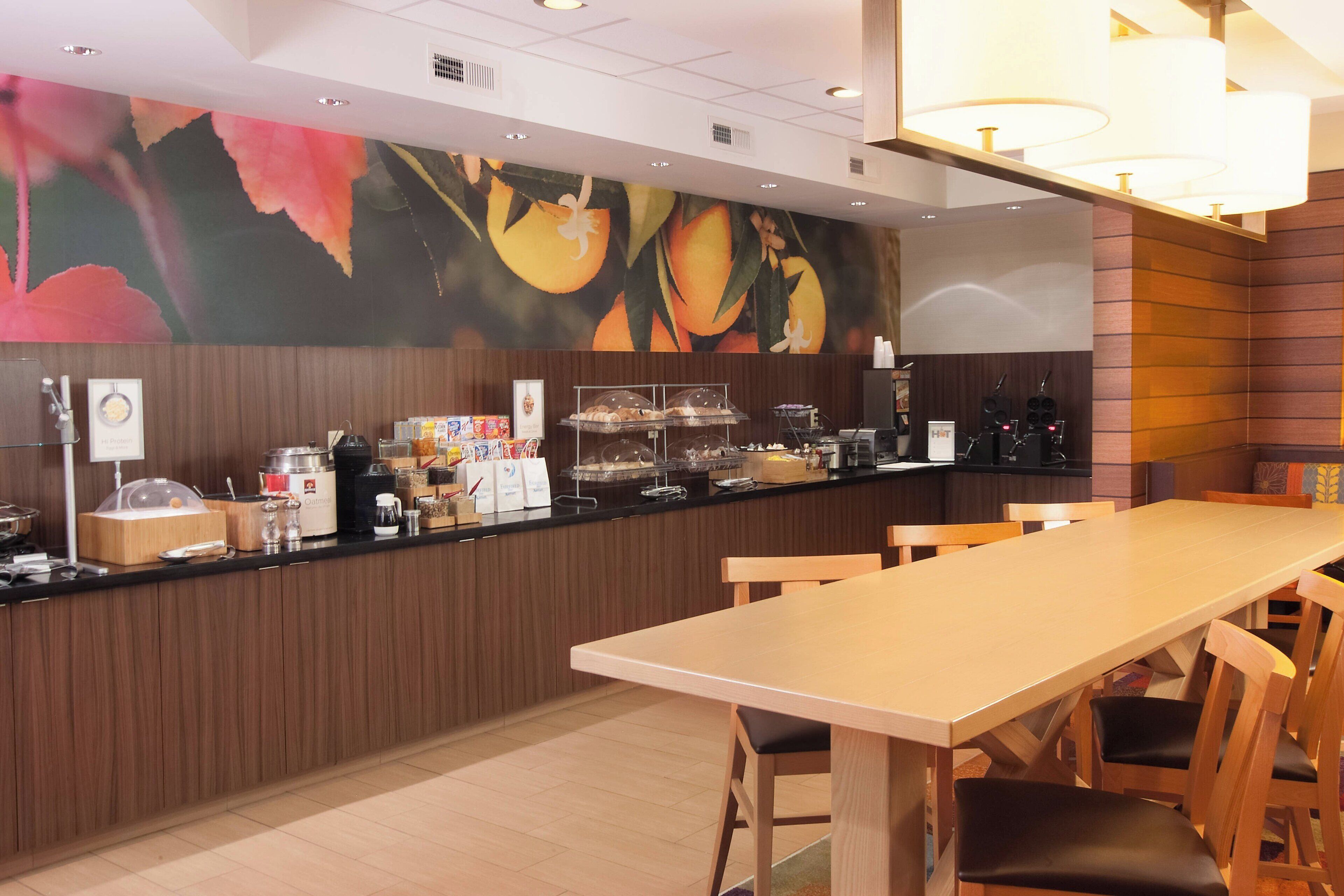 free daily buffet breakfast