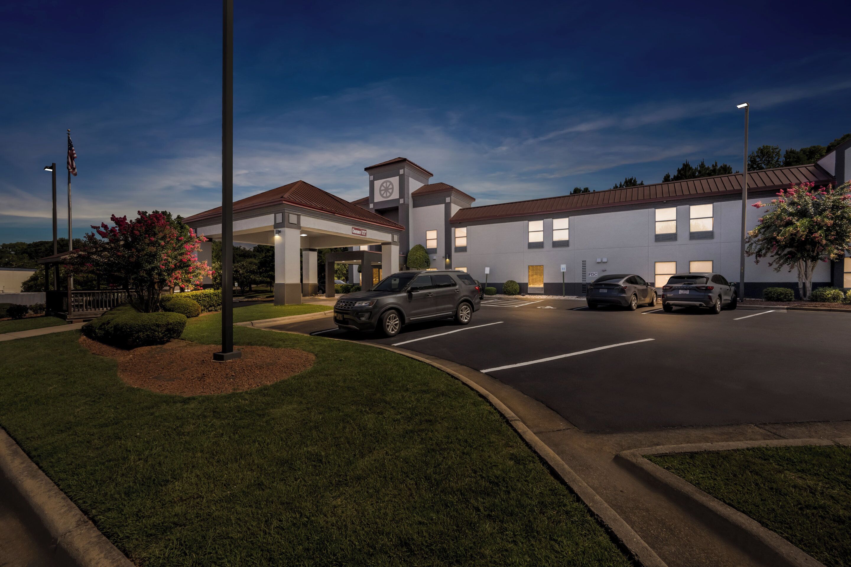 Front of property – evening/night