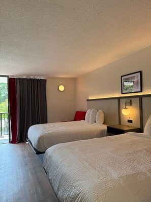Room, 2 Double Beds, Non Smoking | Desk, iron/ironing board, free WiFi, bed sheets