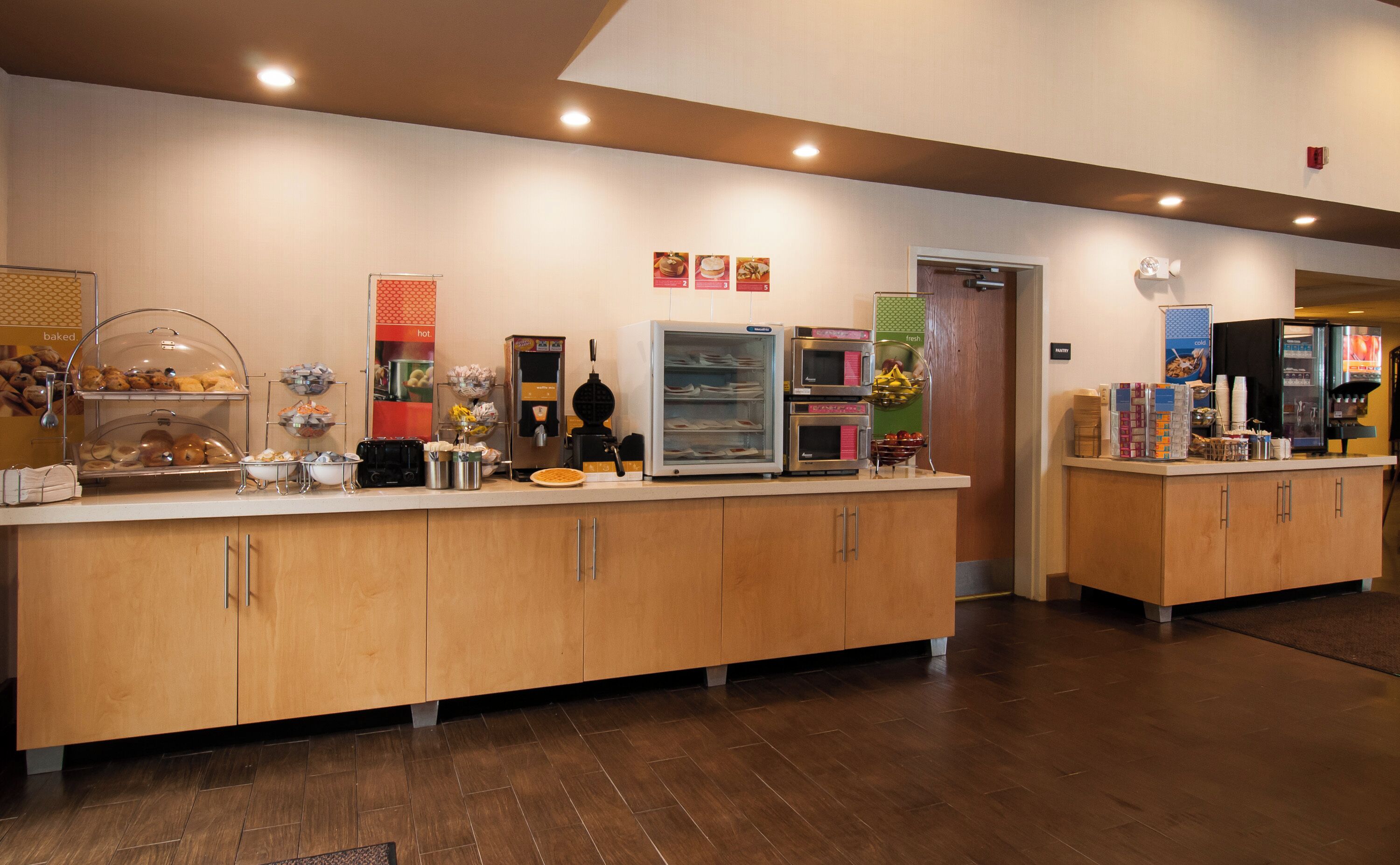 free daily self-service breakfast