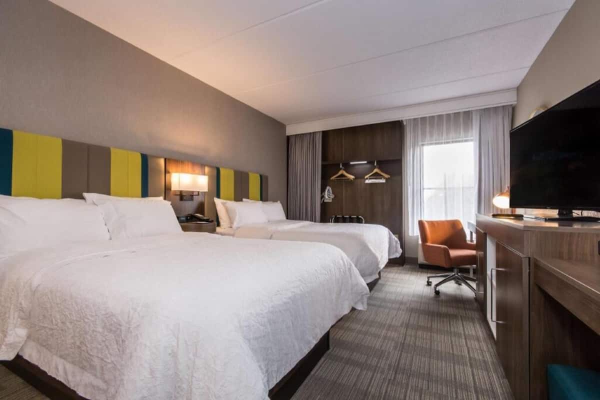 Premium bedding, pillowtop beds, blackout drapes, iron/ironing board