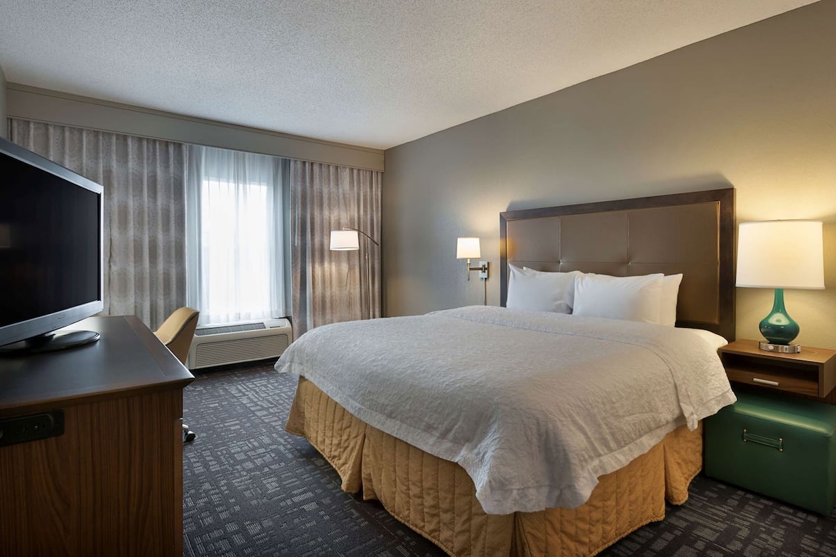 Premium bedding, minibar, desk, laptop workspace
