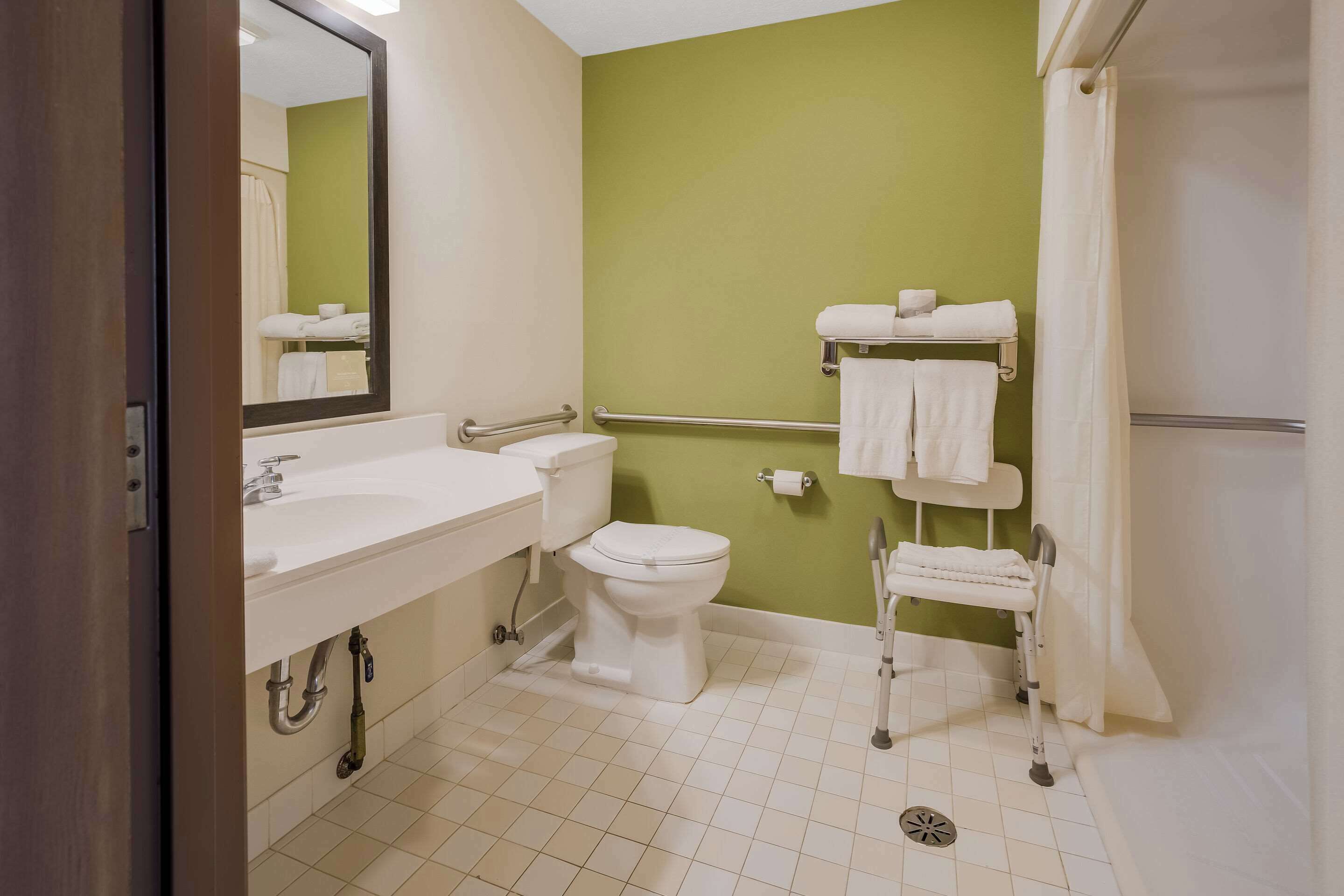 room, 2 double beds, accessible, non smoking | in-room safe, desk, laptop workspace, blackout curtains