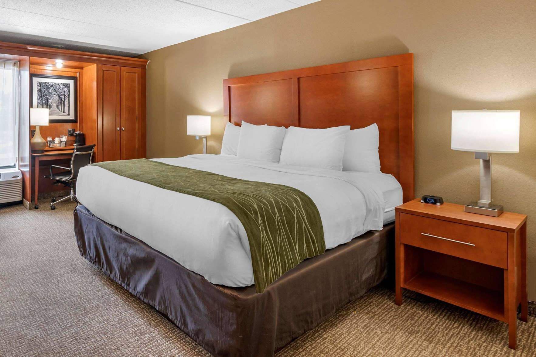 Hypo-allergenic bedding, desk, iron/ironing board