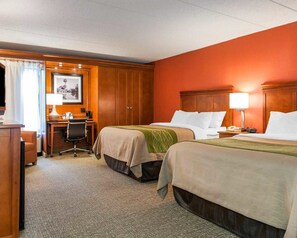 Hypo-allergenic bedding, desk, iron/ironing board, free cots/infant beds