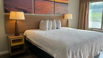 Desk, blackout curtains, iron/ironing board, free WiFi