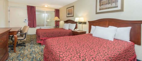 Desk, blackout curtains, iron/ironing board, free WiFi