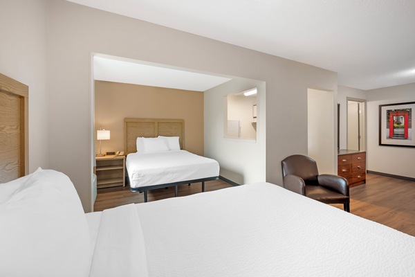 Standard Studio, 2 Queen Beds, Non Smoking | Desk, laptop workspace, iron/ironing board, WiFi (free)