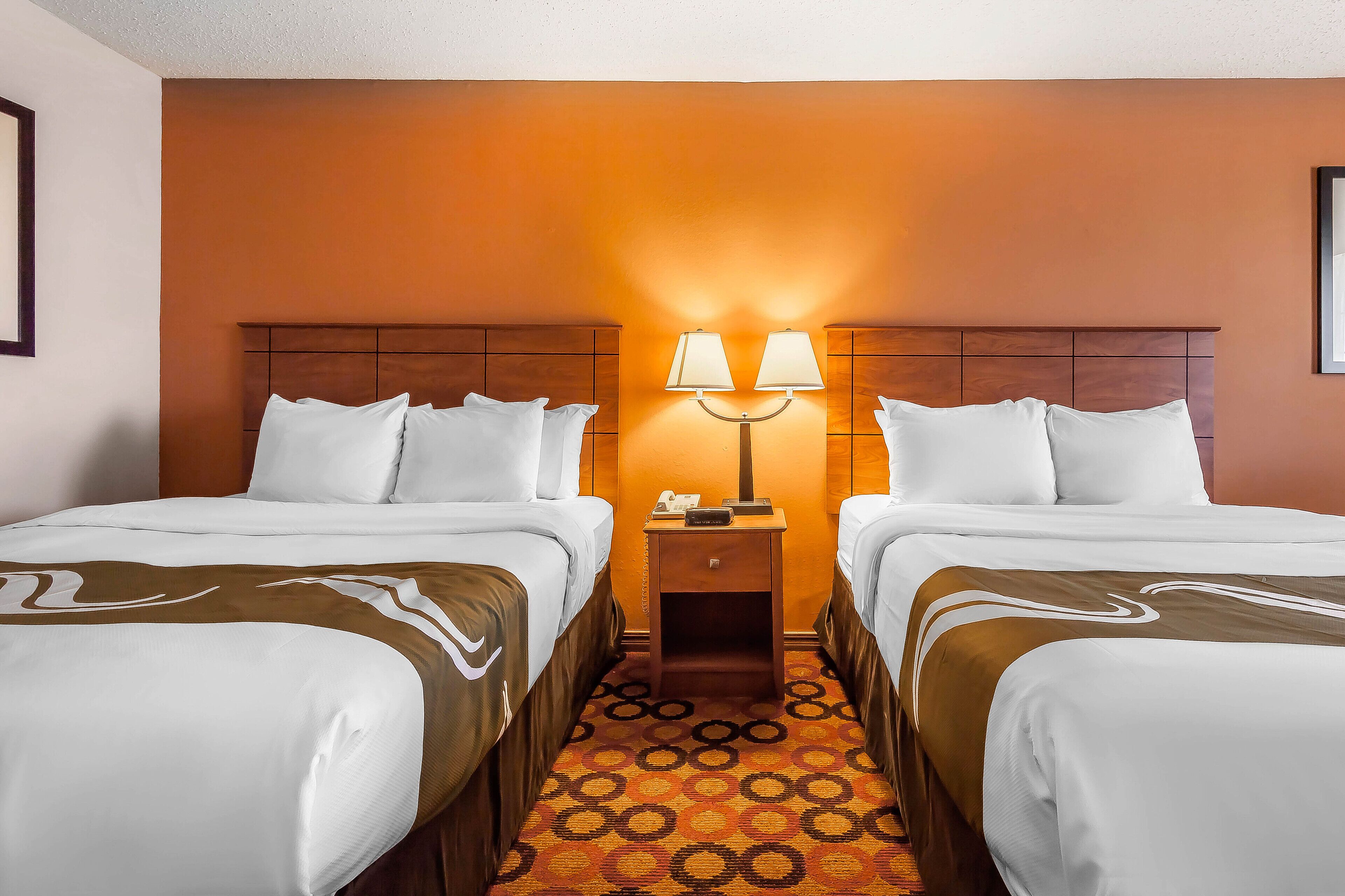 standard room, 2 queen beds, non smoking | in-room safe, desk, iron/ironing board, free cots/infant beds