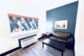 Room, 1 King Bed, Non Smoking (Efficiency) | Desk, laptop workspace, iron/ironing board, free WiFi