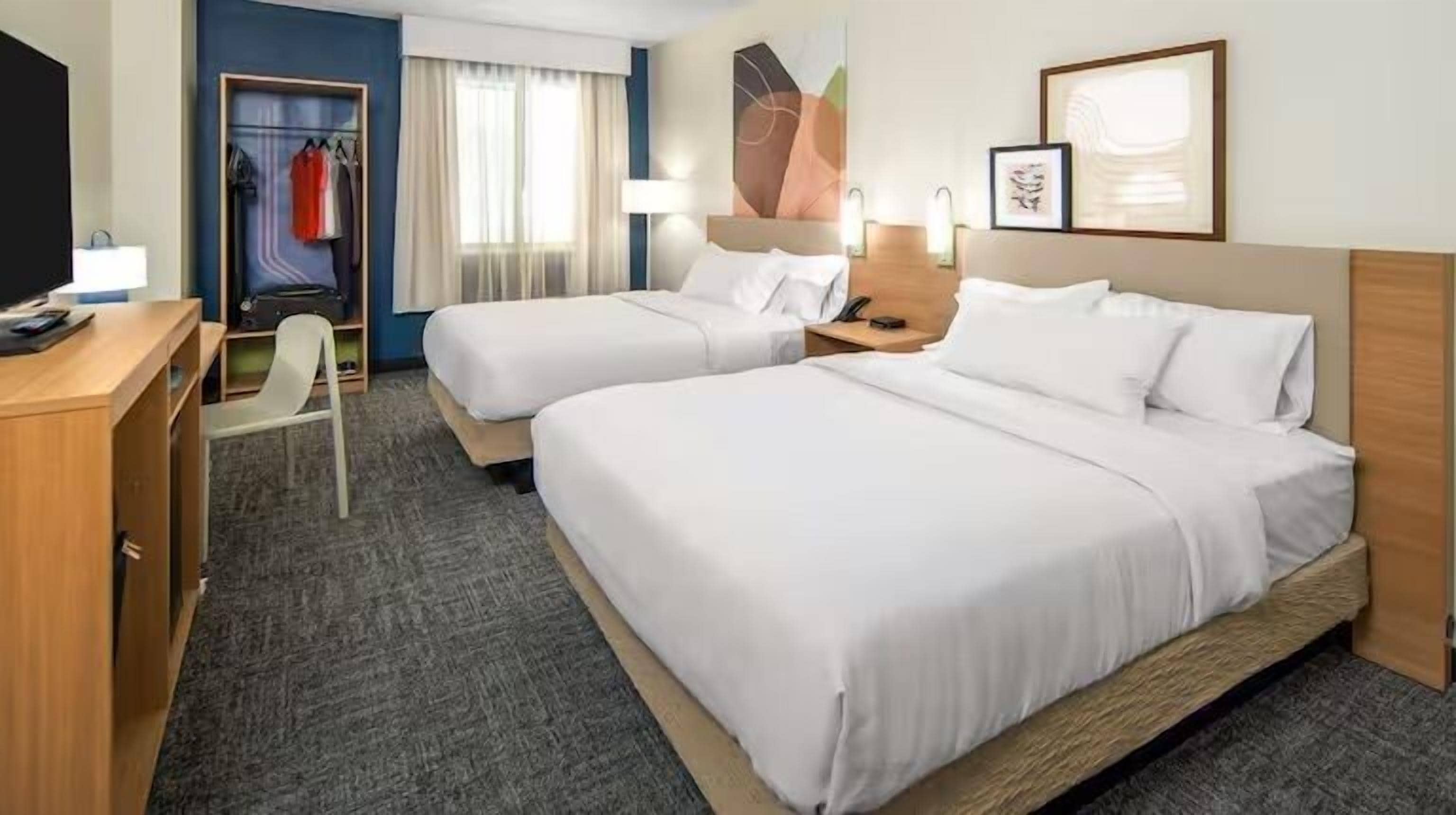 Room, 2 Queen Beds, Accessible (Mobility, Roll-In Shower) | Individually furnished, iron/ironing board, free WiFi, bed sheets