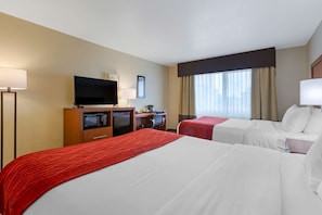 In-room safe, desk, laptop workspace, iron/ironing board