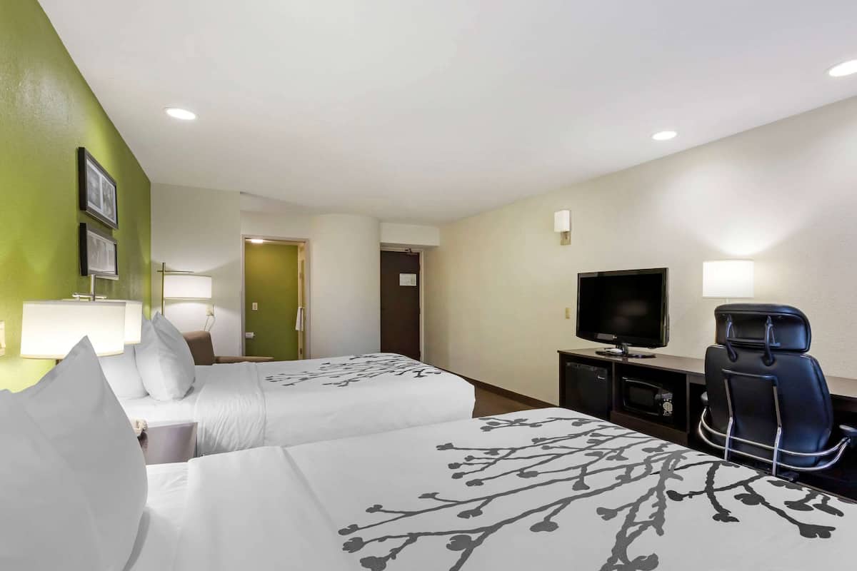 standard room, 2 queen beds, non smoking | desk, iron/ironing board, free cots/infant beds, rollaway beds