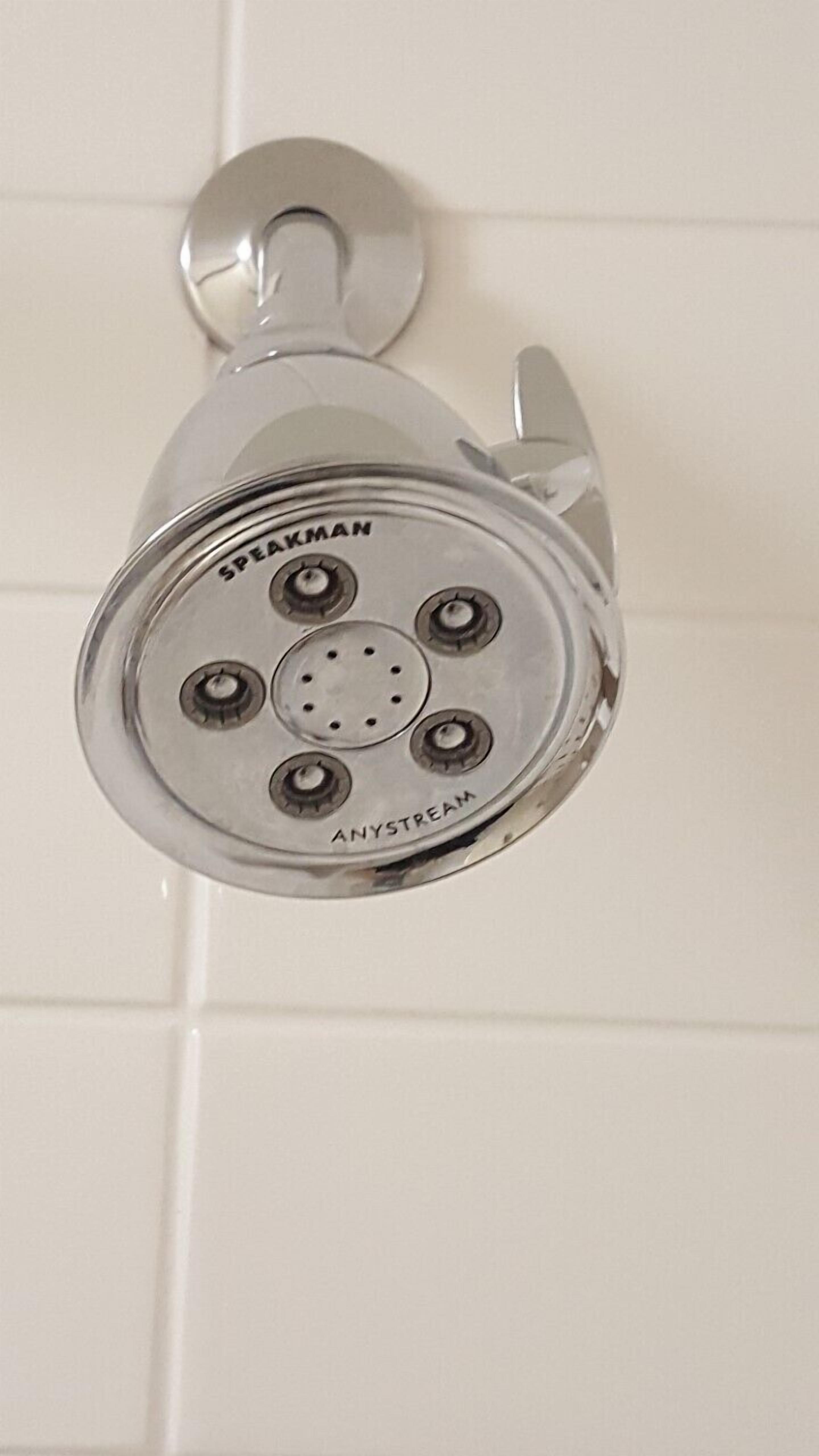 combined shower/bathtub, free toiletries, hair dryer, towels