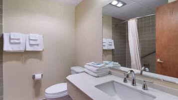 Hair dryer, towels