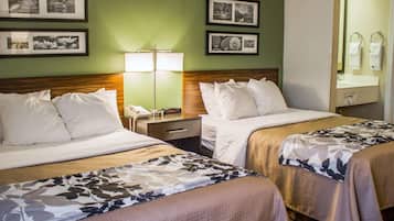 Standard Double Room, 2 Double Beds, Non Smoking | 1 bedroom, hypo-allergenic bedding, desk, laptop workspace