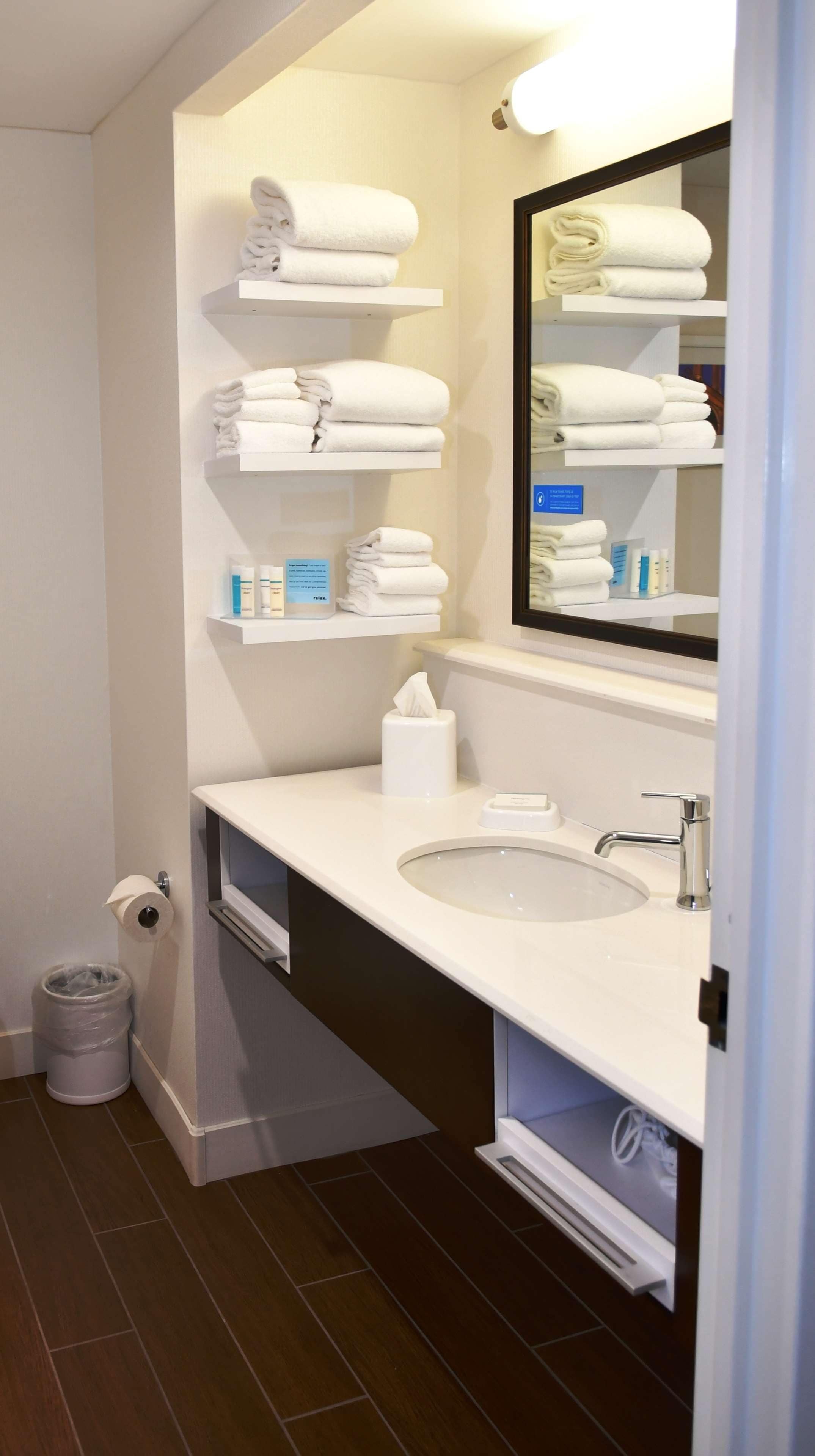 free toiletries, hair dryer, towels