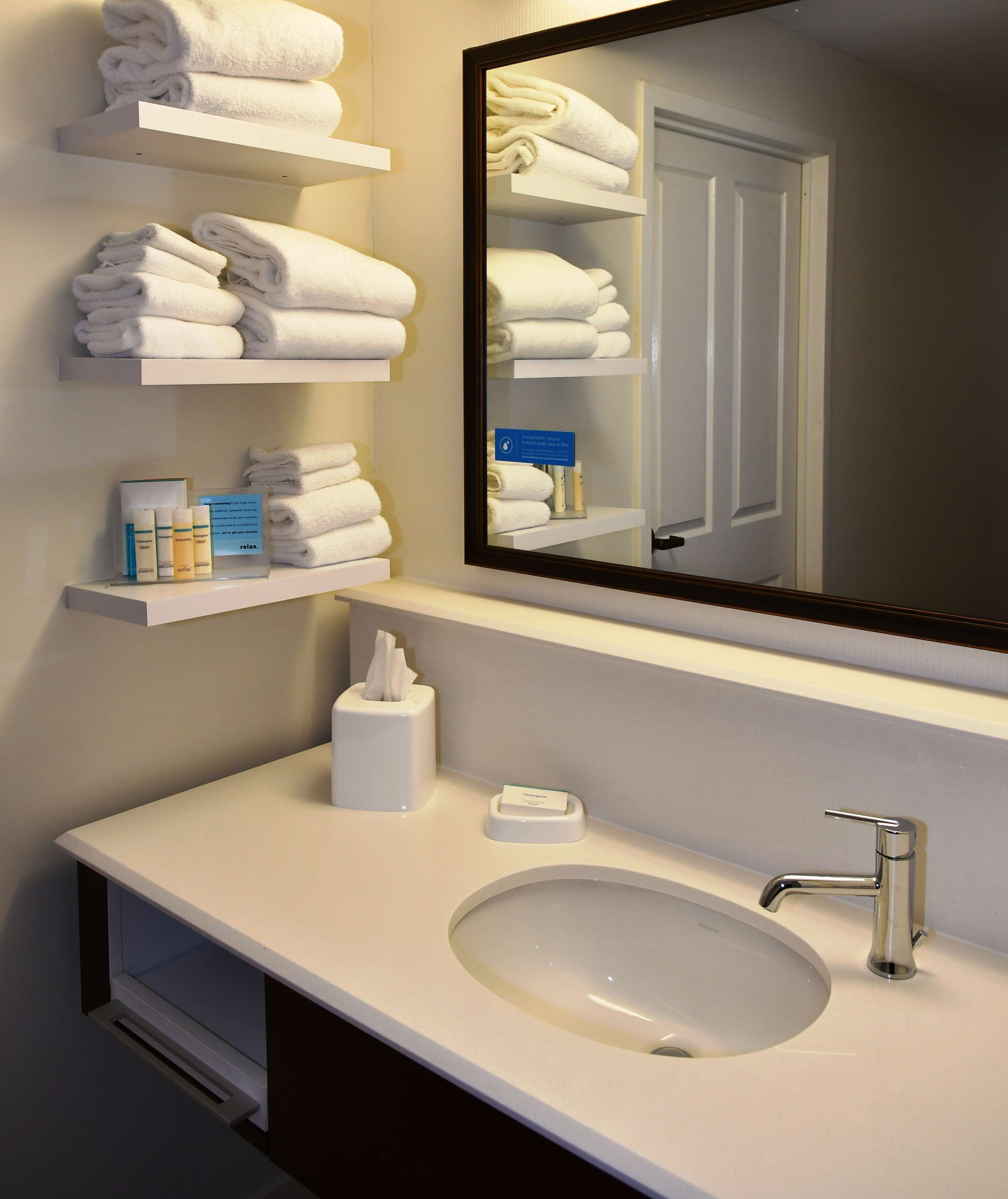 free toiletries, hair dryer, towels