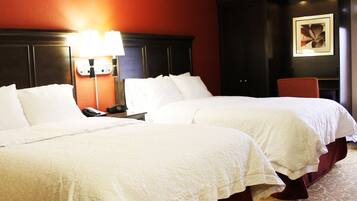 Room, 2 Queen Beds, Non Smoking | Desk, blackout drapes, iron/ironing board, free cribs/infant beds
