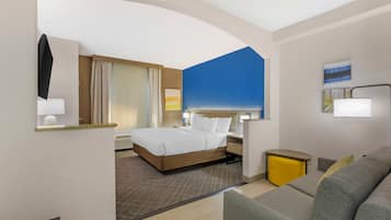 In-room safe, desk, laptop workspace, iron/ironing board