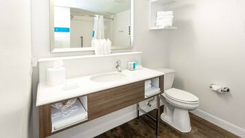 Free toiletries, hair dryer, towels