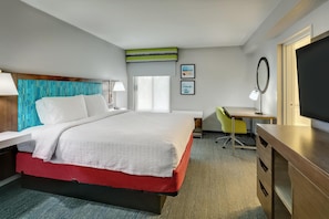 Suite, 1 King Bed, Accessible, Bathtub | Premium bedding, desk, blackout drapes, iron/ironing board