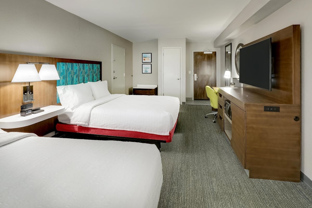 Room, 2 Queen Beds, Accessible, Bathtub | Premium bedding, desk, blackout drapes, iron/ironing board