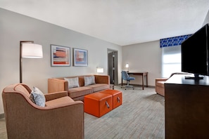 Suite, 1 King Bed, Non Smoking | Living area | LED TV