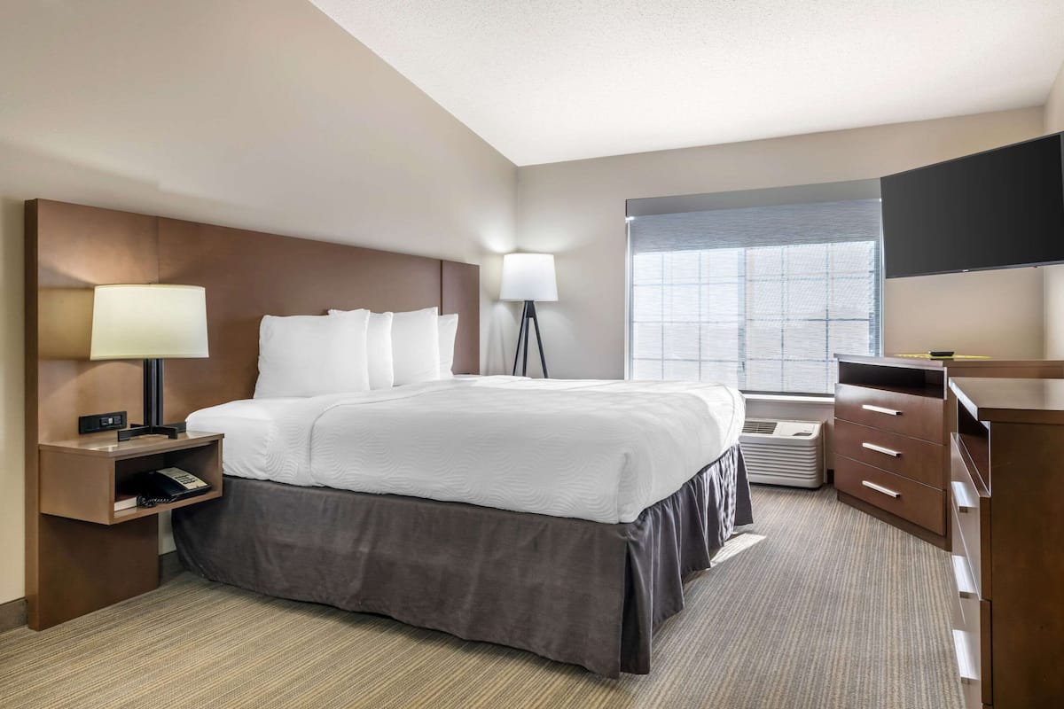 Suite, 2 chambres, non-fumeur | Bureau, rideaux d’obscurcissement, fer et planche à repasser