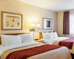 Double Room, 2 Queen Beds, Non Smoking | Desk, blackout drapes, iron/ironing board, free cribs/infant beds