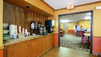 Free daily buffet breakfast