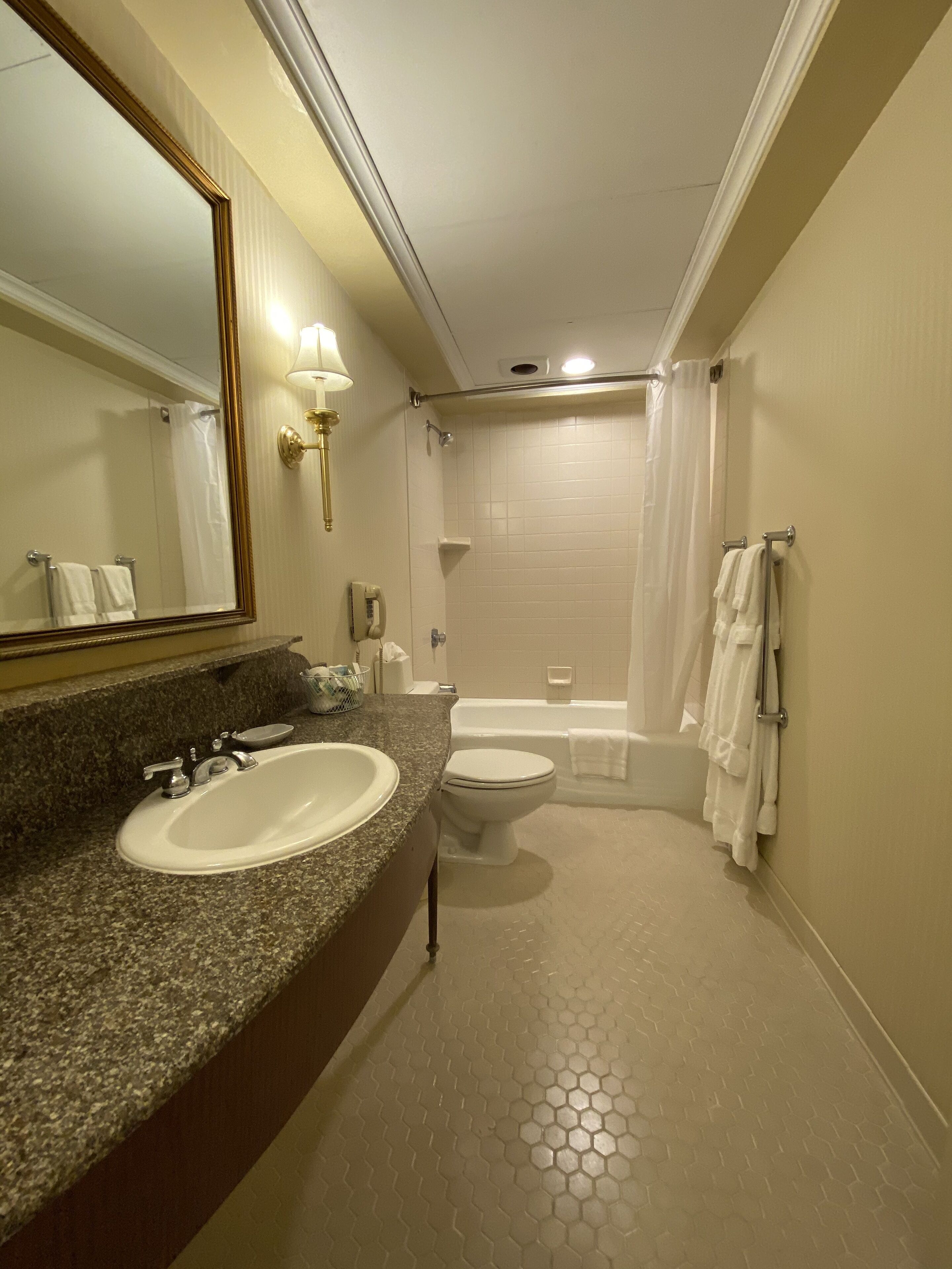 deluxe room, 2 double beds (preferred) | bathroom | free toiletries, hair dryer, soap, shampoo