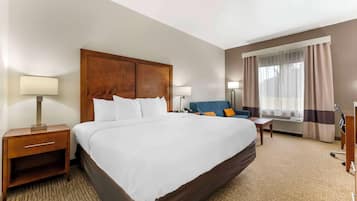 1 King Bed, Suite, Nonsmoking | Premium bedding, in-room safe, desk, iron/ironing board