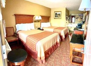 Standard Room, 2 Double Beds, Non Smoking | Desk, iron/ironing board, free WiFi, bed sheets - Rodeway Inn Goodlettsville South (Goodlettsville)