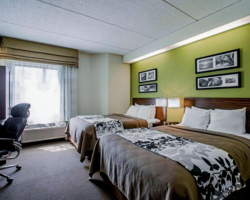 Premium bedding, desk, blackout drapes, iron/ironing board