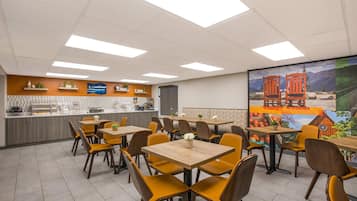 Free daily self-serve breakfast