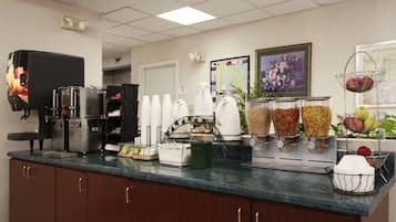 Free daily buffet breakfast