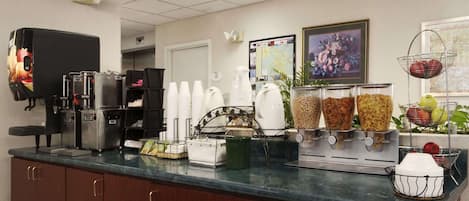 Free daily buffet breakfast