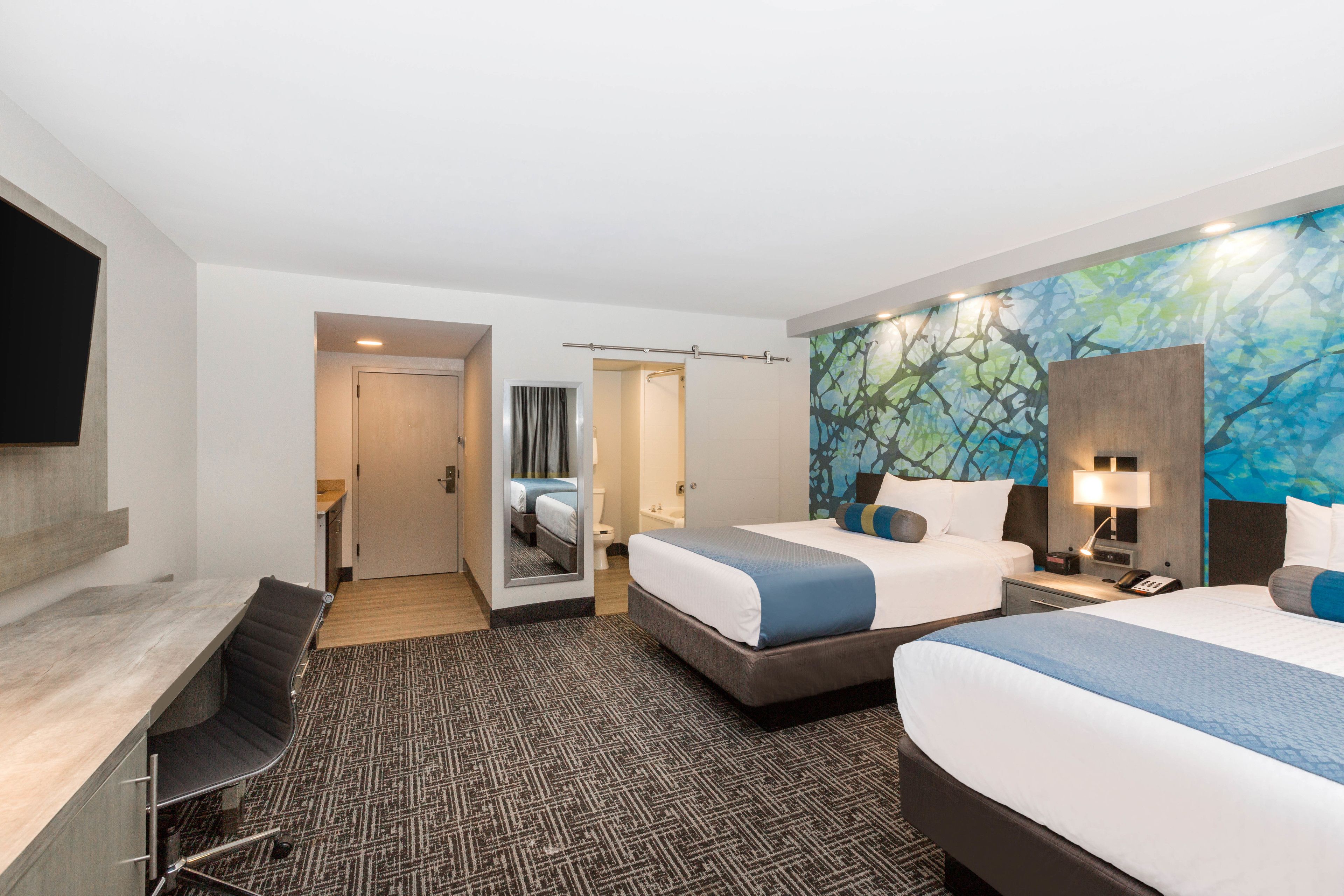 room, 2 queen beds, non smoking | individually furnished, desk, laptop workspace, blackout curtains